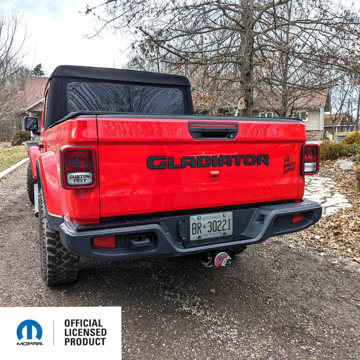Letras para portón trasero de Gladiator®: producto con licencia oficial