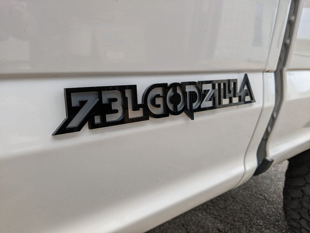 Insignias Godzilla de 7,3 l: ajuste universal, individuales