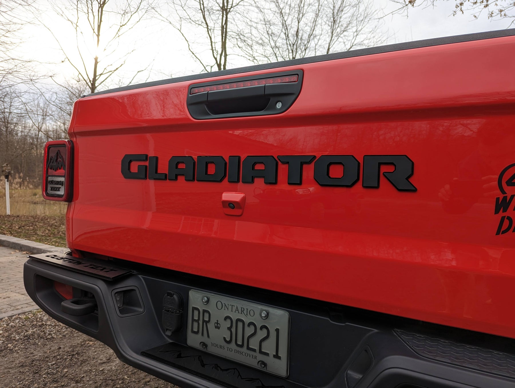 Letras para portón trasero de Gladiator®: producto con licencia oficial