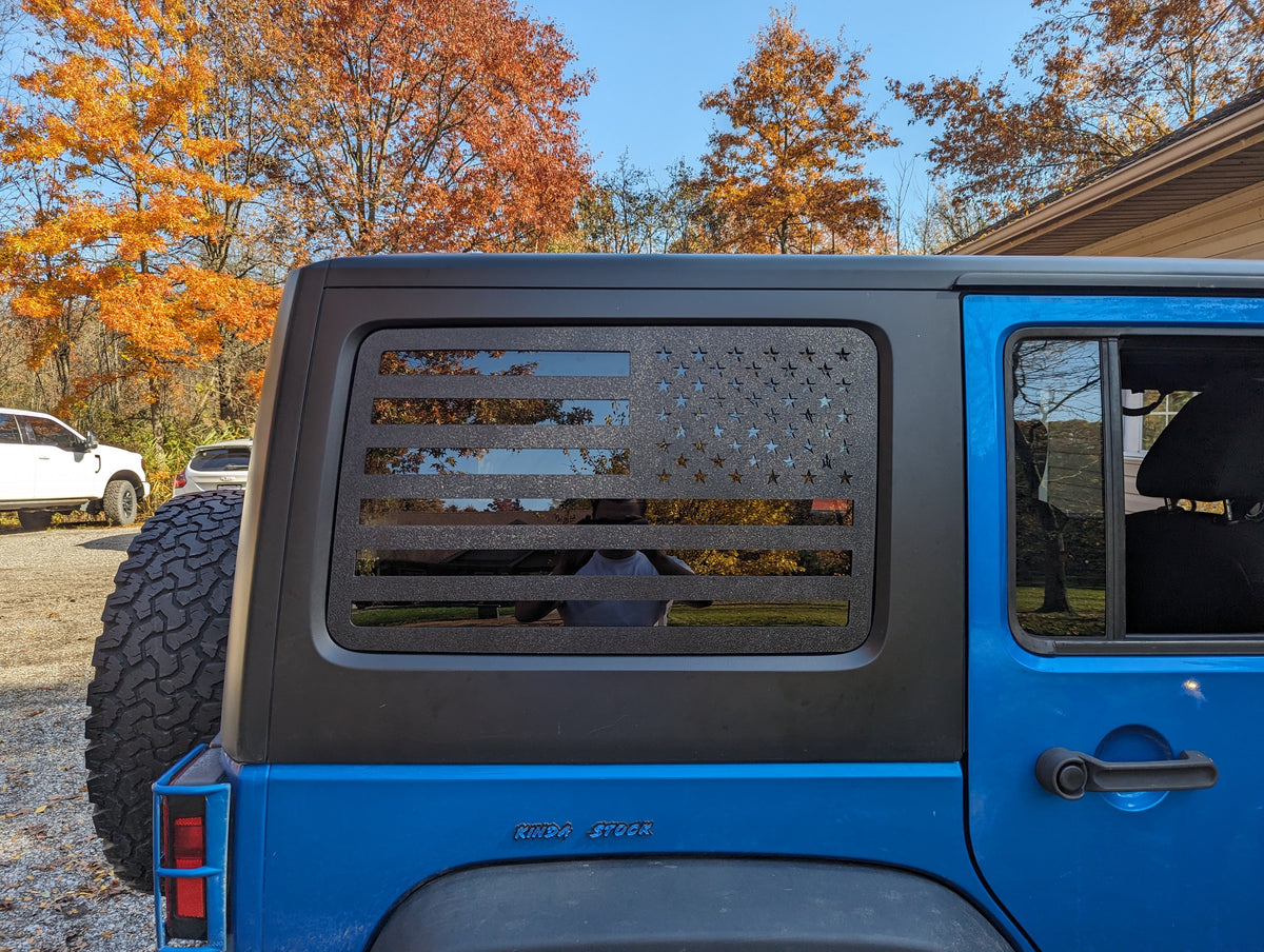 Rear Window Overlay - American Flag - Fits 2007-2017 Jeep® Wrangler®