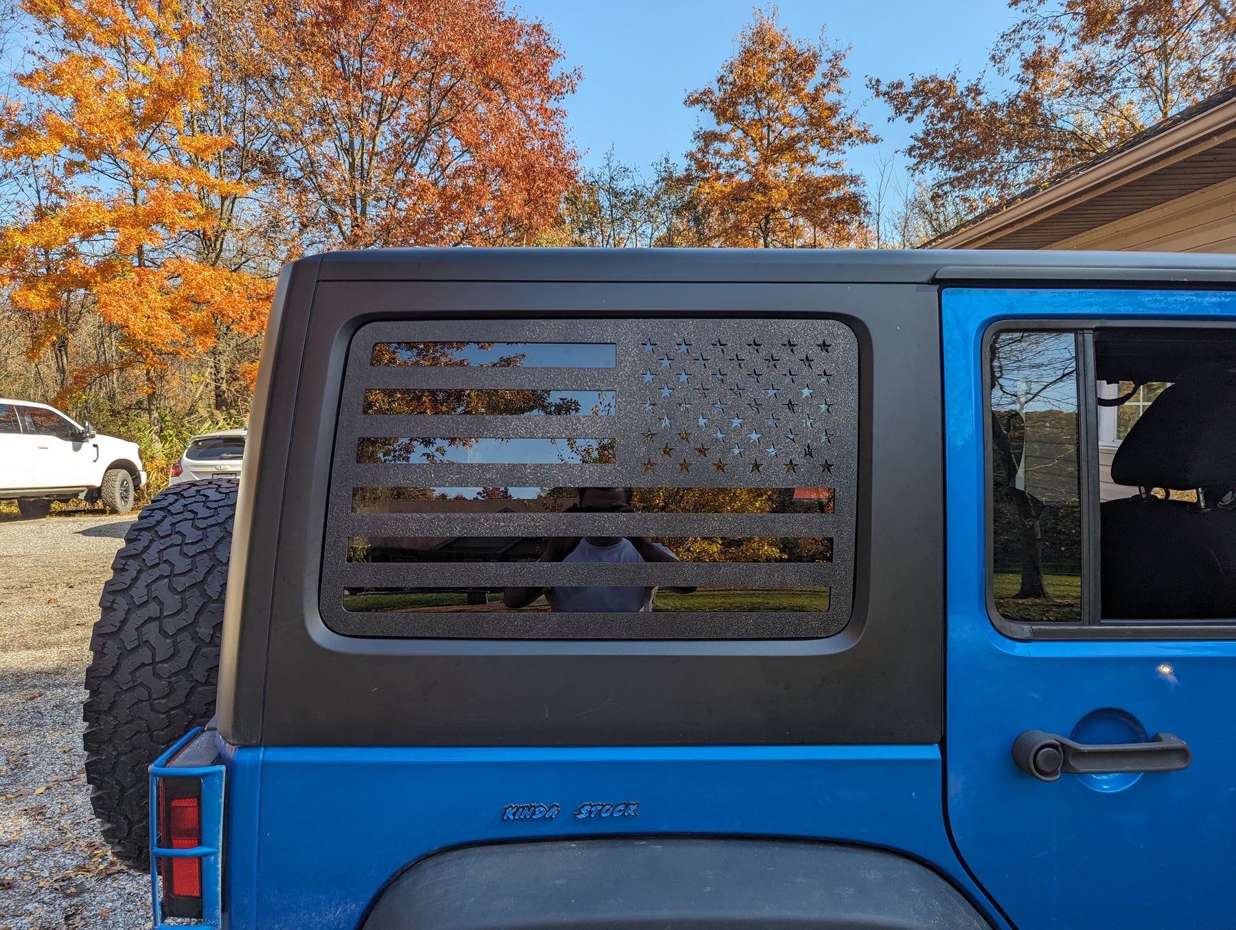 Rear Window Overlay - American Flag - Fits 2007-2017 Jeep® Wrangler®