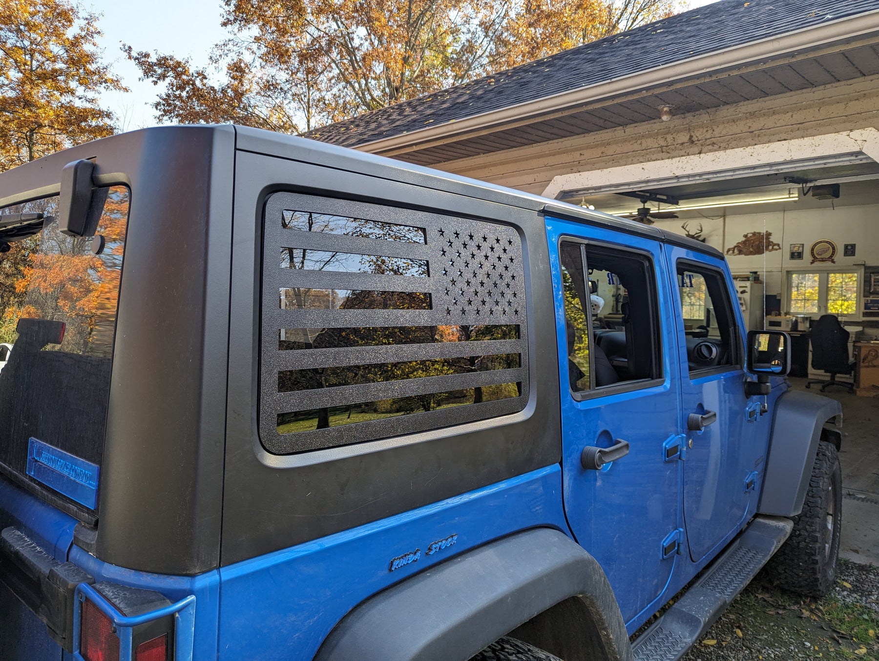 Rear Window Overlay - American Flag - Fits 2007-2017 Jeep® Wrangler®