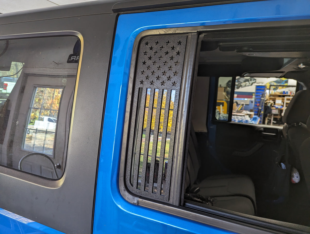 Rear Accent Window Overlay - American Flag - Fits 2007-2017 Jeep® Wrangler®