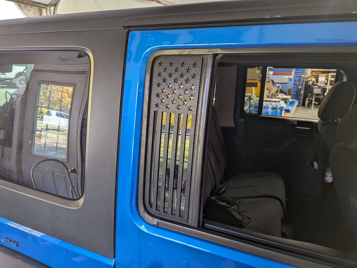 Rear Accent Window Overlay - American Flag - Fits 2007-2017 Jeep® Wrangler®