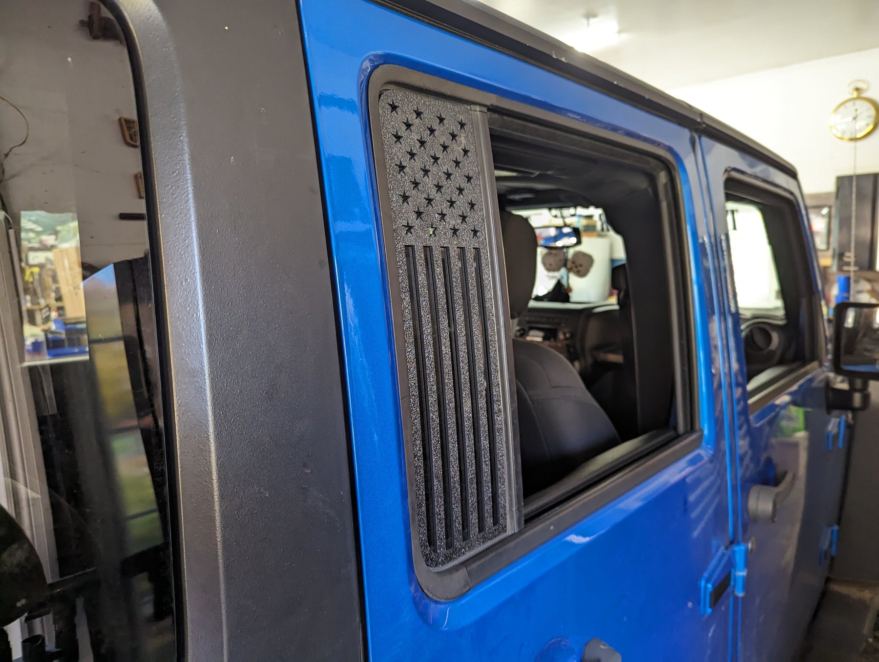 Rear Accent Window Overlay - American Flag - Fits 2007-2017 Jeep® Wrangler®