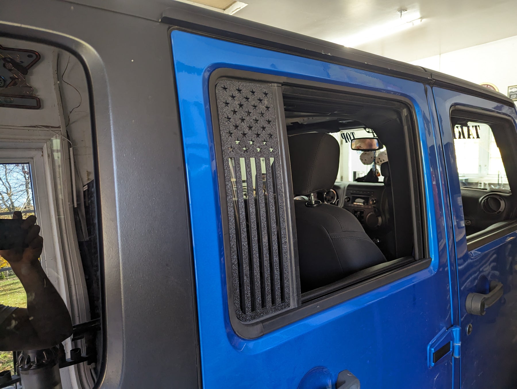 Rear Accent Window Overlay - American Flag - Fits 2007-2017 Jeep® Wrangler®