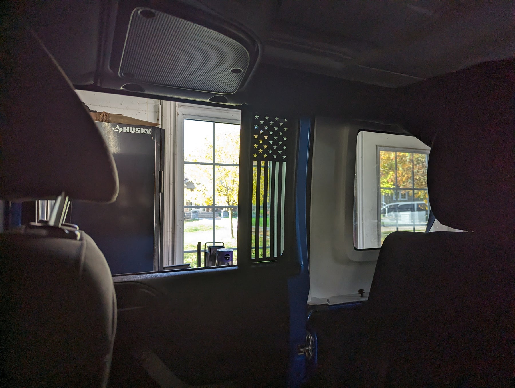 Rear Accent Window Overlay - American Flag - Fits 2007-2017 Jeep® Wrangler®