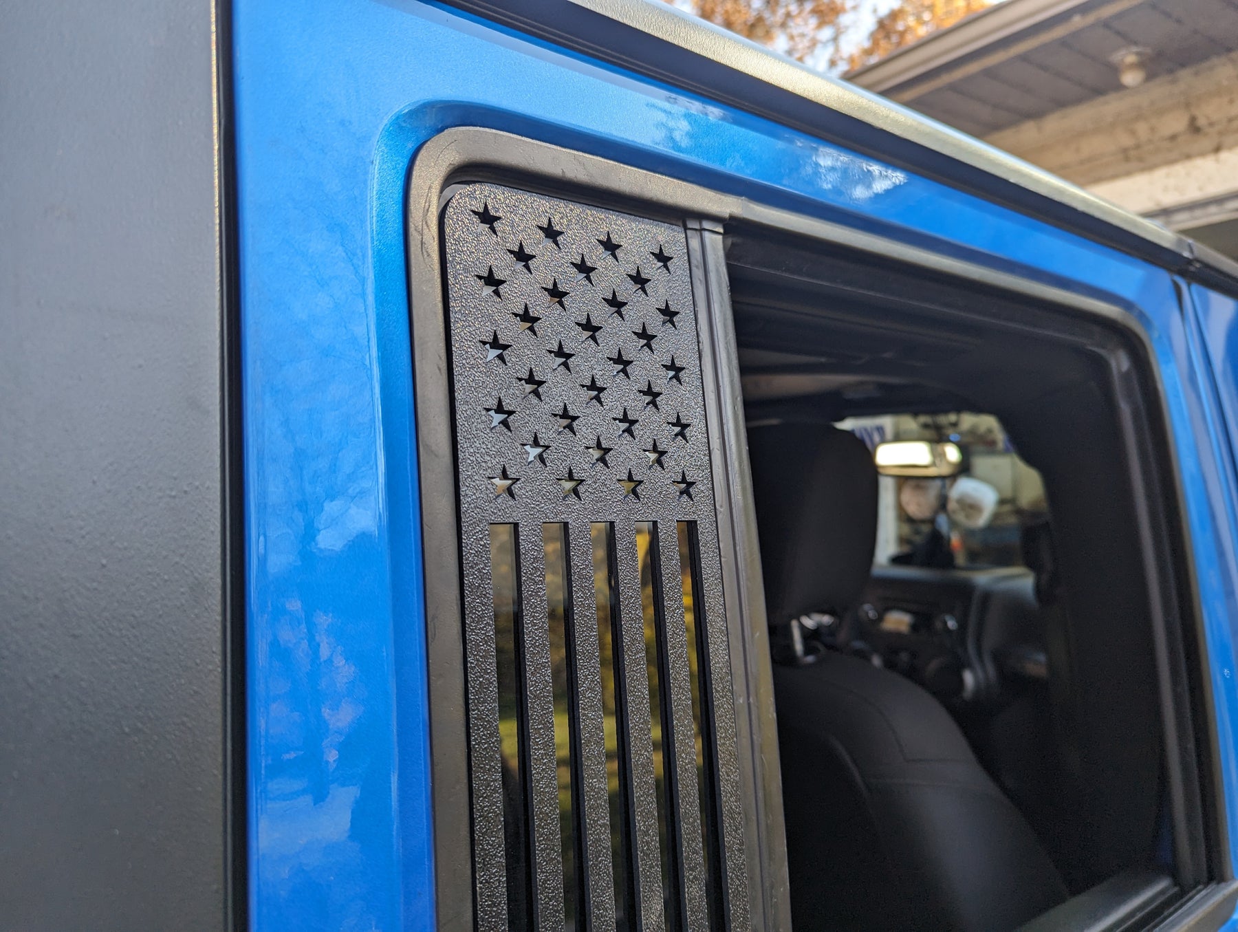 Rear Accent Window Overlay - American Flag - Fits 2007-2017 Jeep® Wrangler®