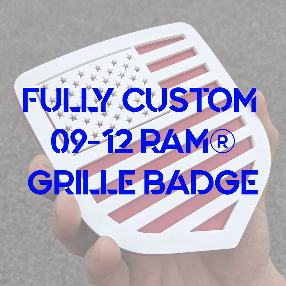 CUSTOM Badge - Upload your Own - Fits 2009-2012 Dodge® Ram® Grille -1500, 2500, 3500