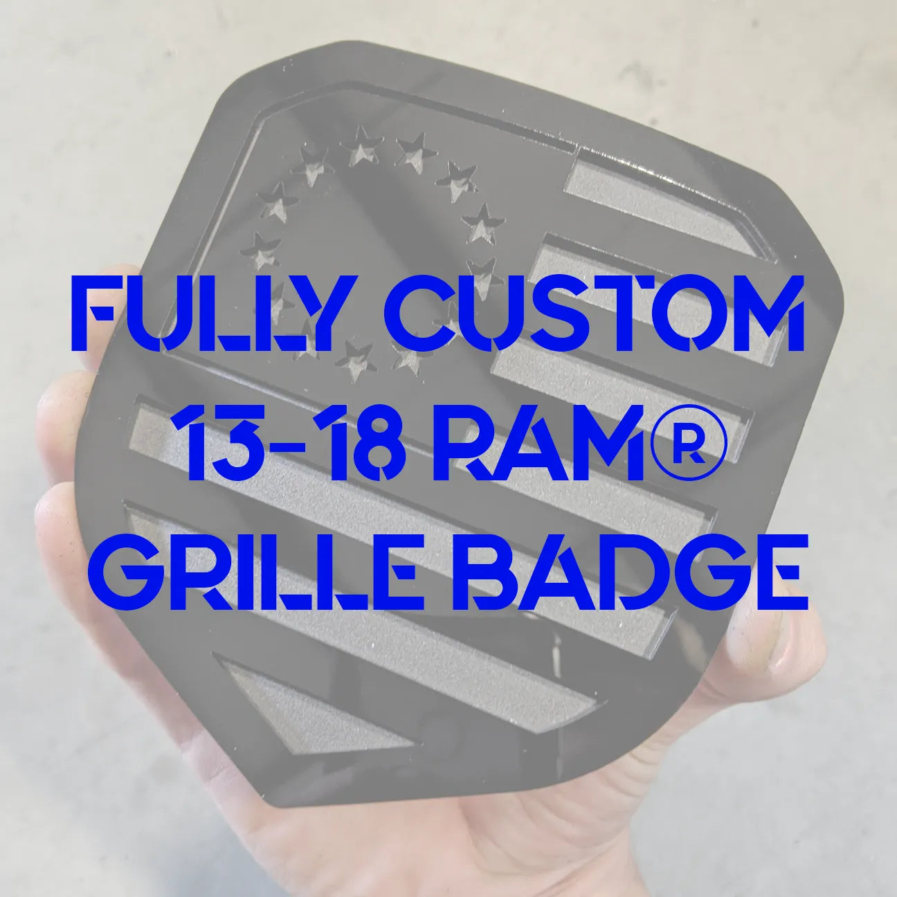 Insignia PERSONALIZADA: compatible con la parrilla Dodge® Ram® 2013-2018 -1500, 2500, 3500 - Cargue la suya