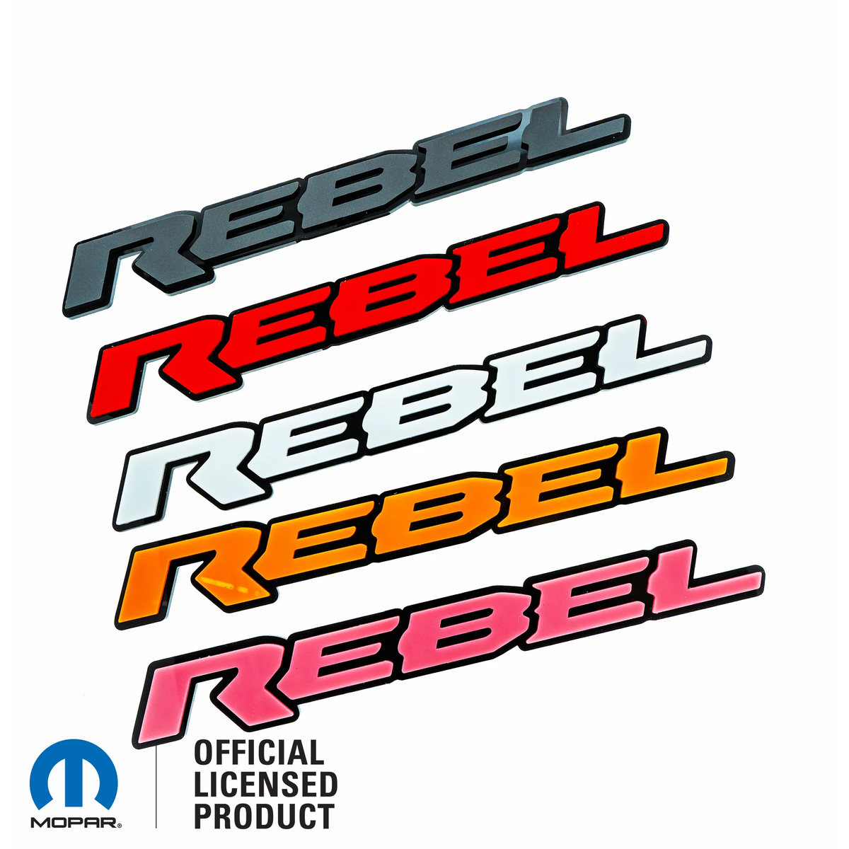 Insignia de camión de doble capa Rebel® personalizada: varios colores disponibles: producto con licencia oficial