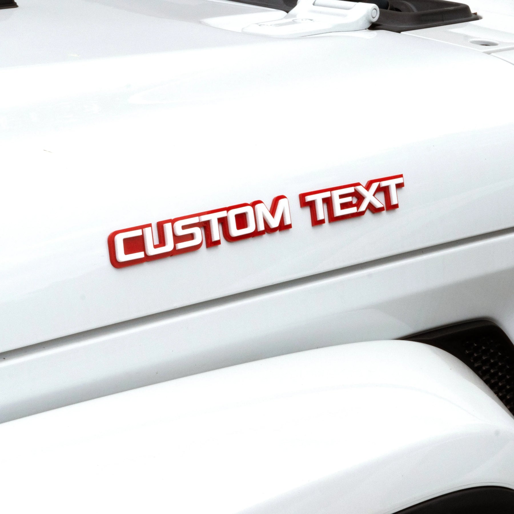 Custom Text Badge Racing Font