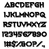 Letras individuales - Fuente en negrita - Negro brillante