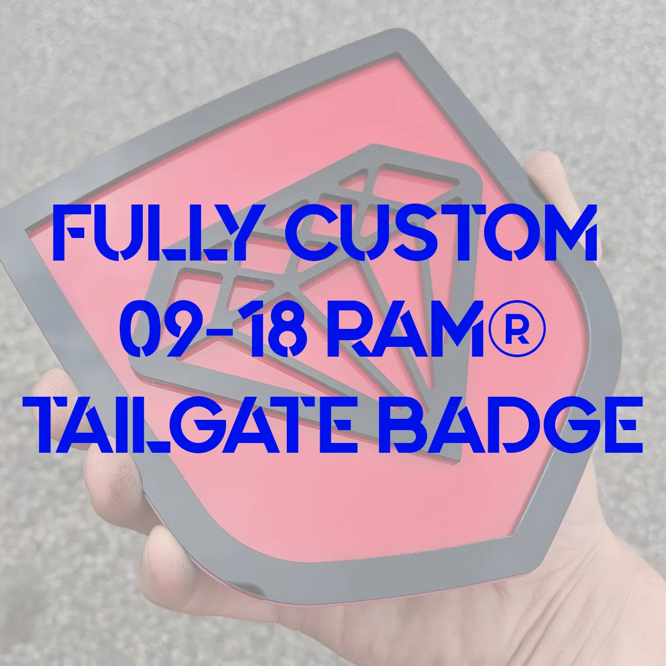 Sube tu propia insignia personalizada. Compatible con Dodge® Ram® Tailgate 2009-2018 -1500, 2500, 3500