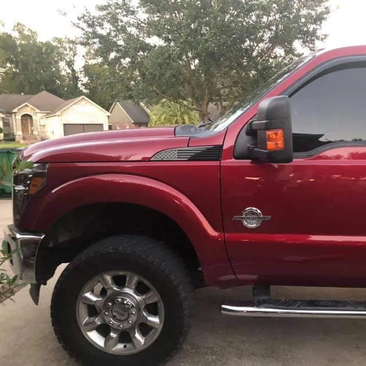Insignias de la bandera estadounidense: compatibles con Super Duty® 2011-2016: negro sobre negro mate