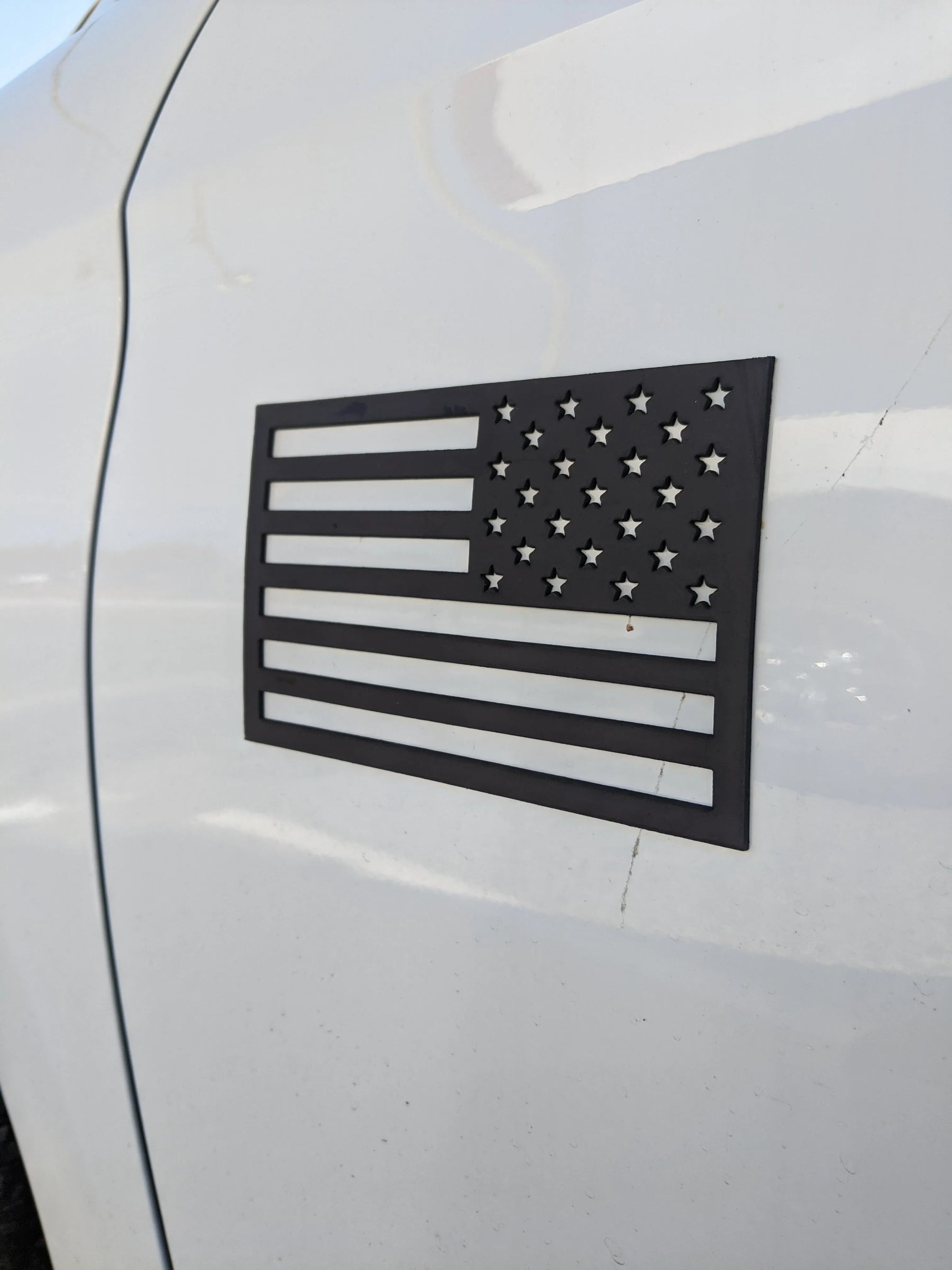 AIMANT INVERSÉ DÉCOUPÉ POUR VOITURE/CAMION - DRAPEAU AMÉRICAIN - STOCK ÉPAIS ET DE QUALITÉ - 1/16" x 3,75" x 6"