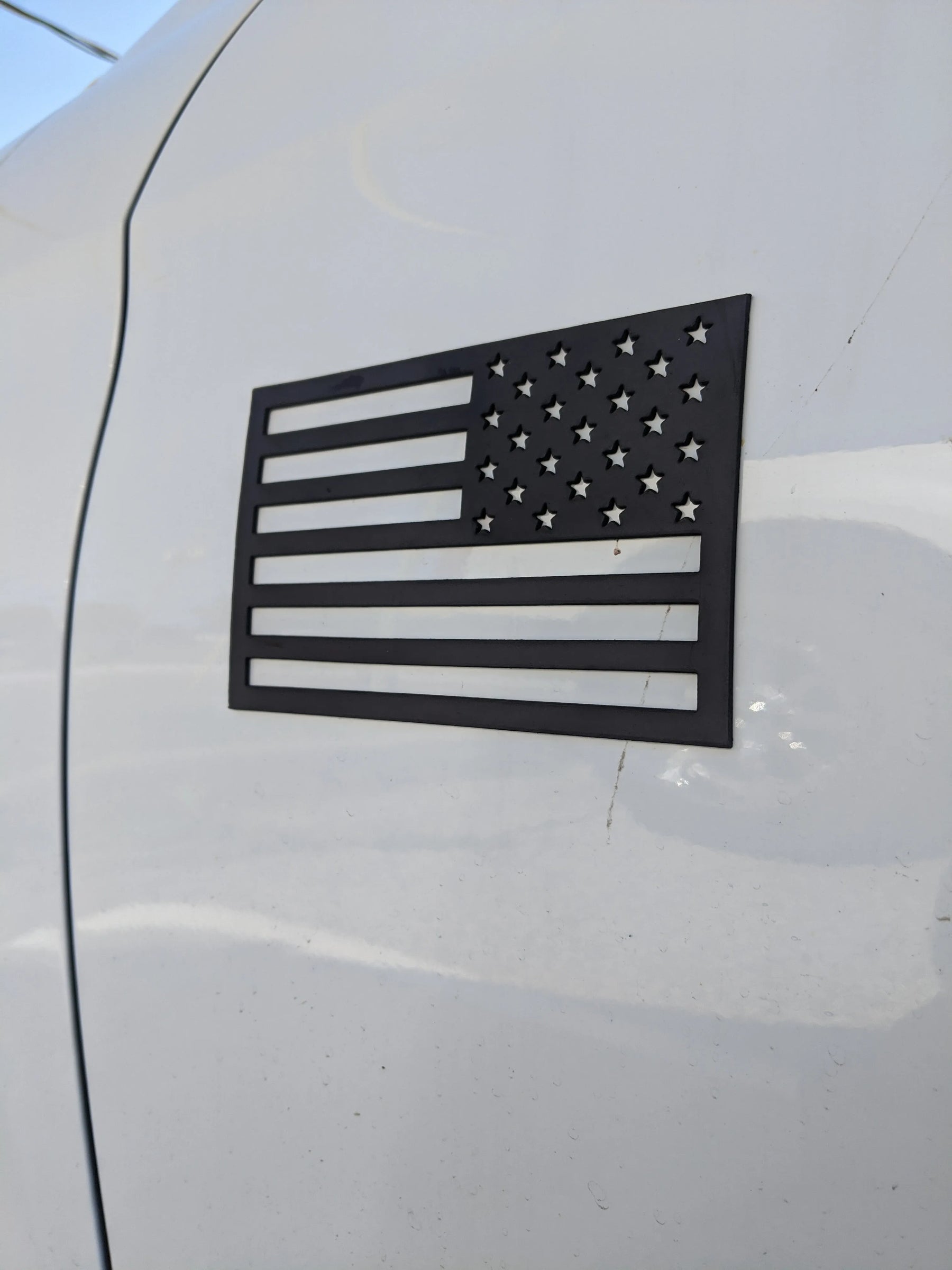 AIMANT INVERSÉ DÉCOUPÉ POUR VOITURE/CAMION - DRAPEAU AMÉRICAIN - STOCK ÉPAIS ET DE QUALITÉ - 1/16" x 3,75" x 6"