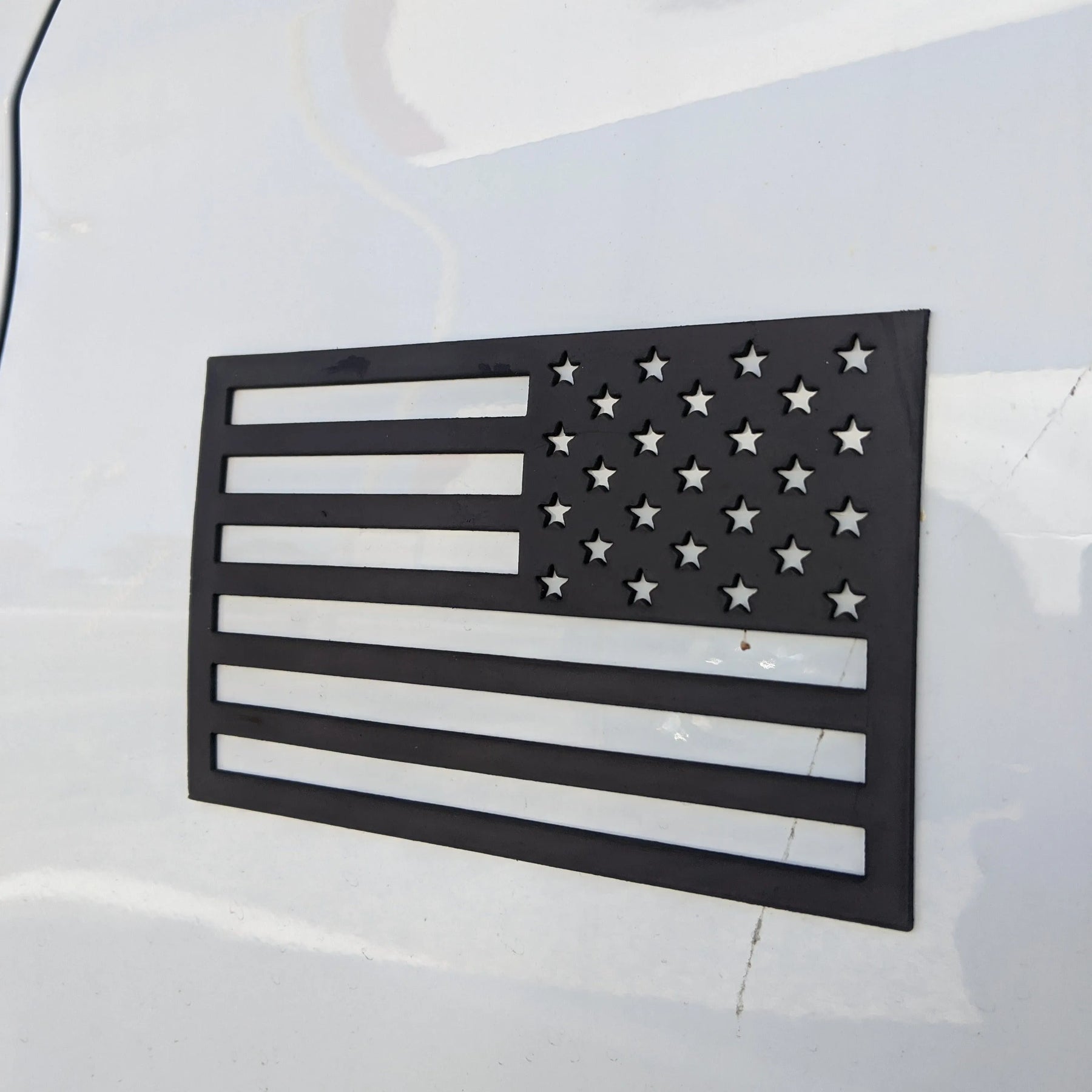 AIMANT INVERSÉ DÉCOUPÉ POUR VOITURE/CAMION - DRAPEAU AMÉRICAIN - STOCK ÉPAIS ET DE QUALITÉ - 1/16" x 3,75" x 6"