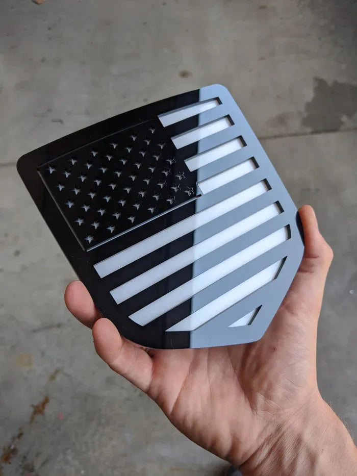 Insignia de la bandera estadounidense: compatible con Dodge® RAM® Tailgate 2009-2018 -1500, 2500, 3500 - Elija sus colores