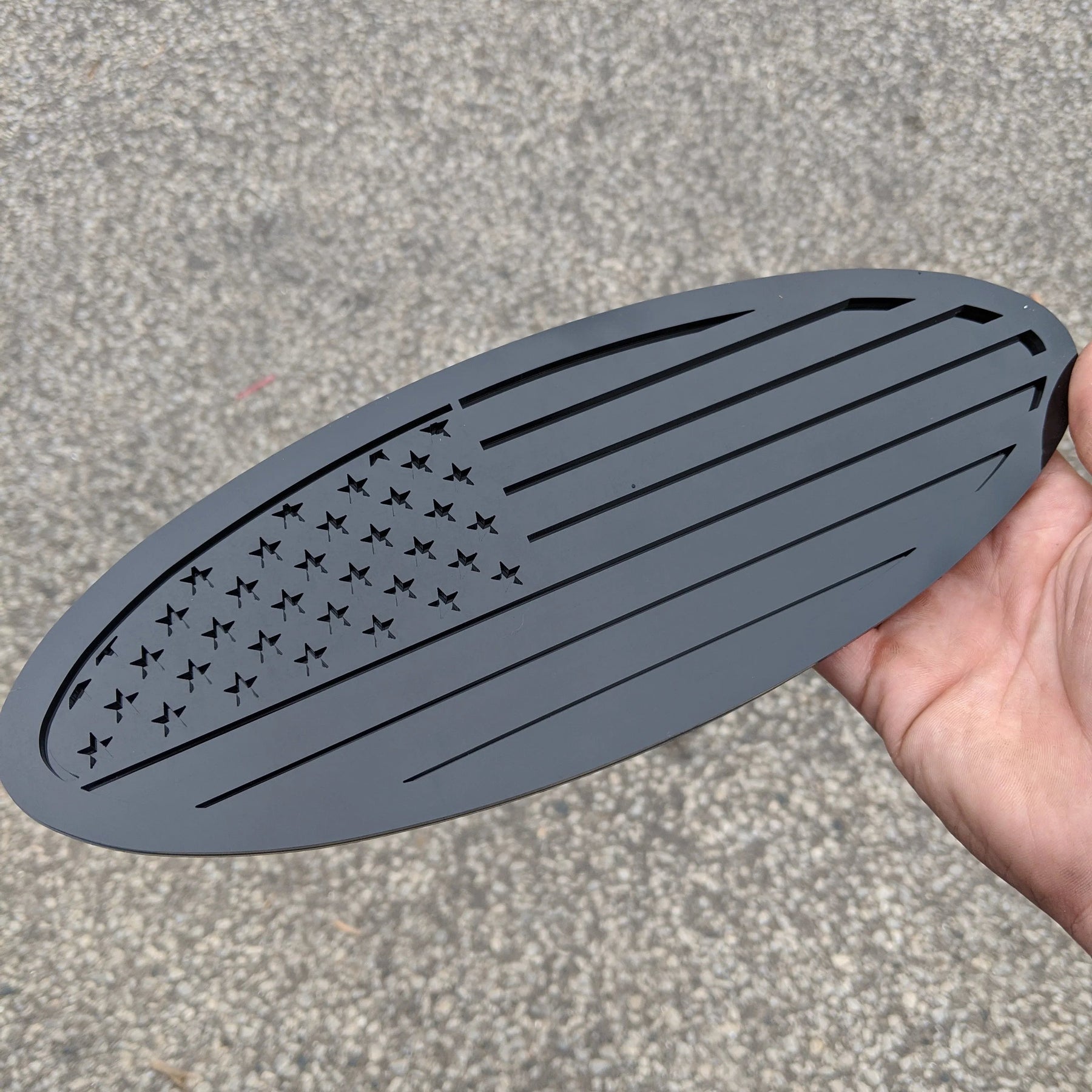 American Flag Badge - Fits 2017-2019 Ford® Super Duty® Tailgate -250, 350, 450 - Black on Black