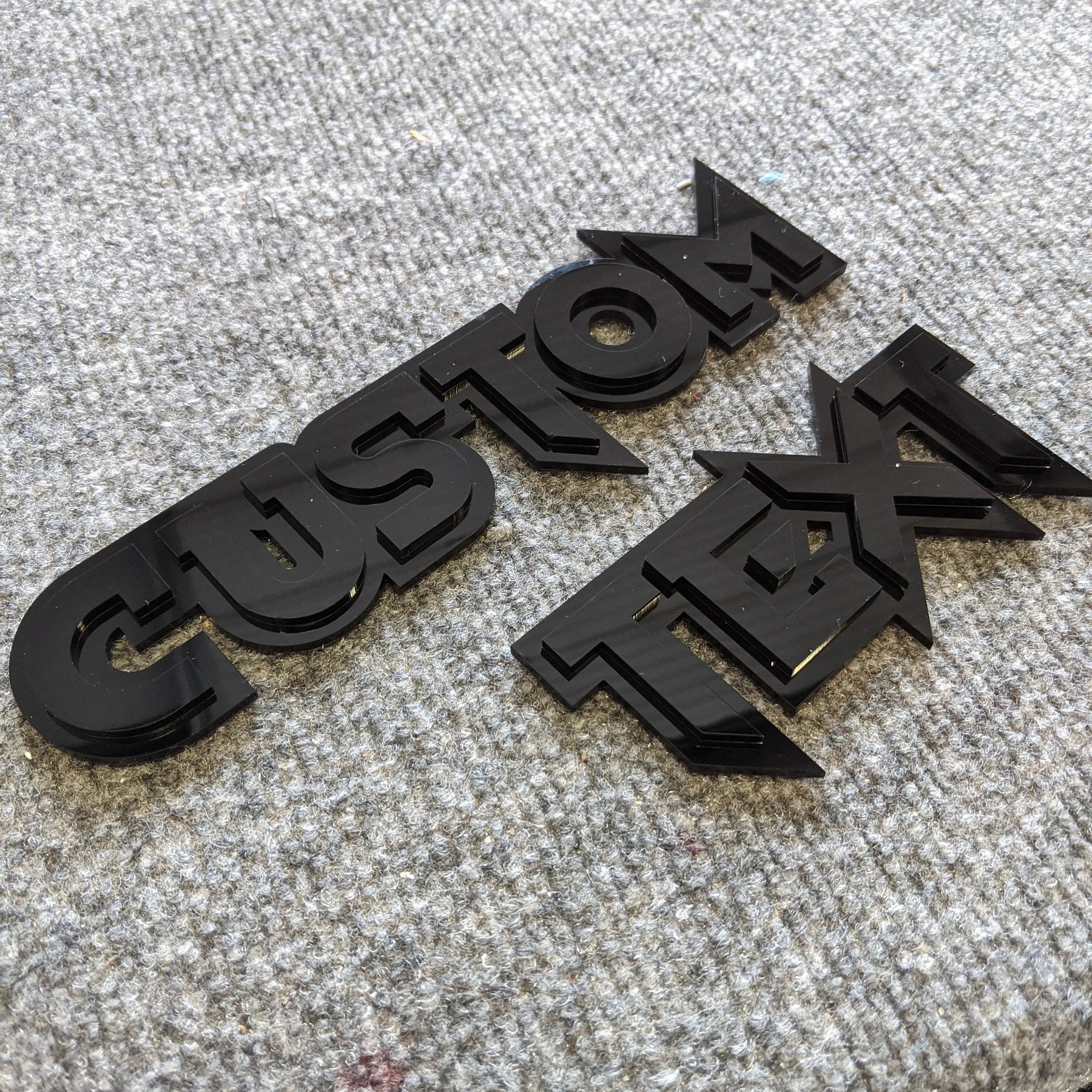Custom Text Badge - Bold Font - Choose Your Colors
