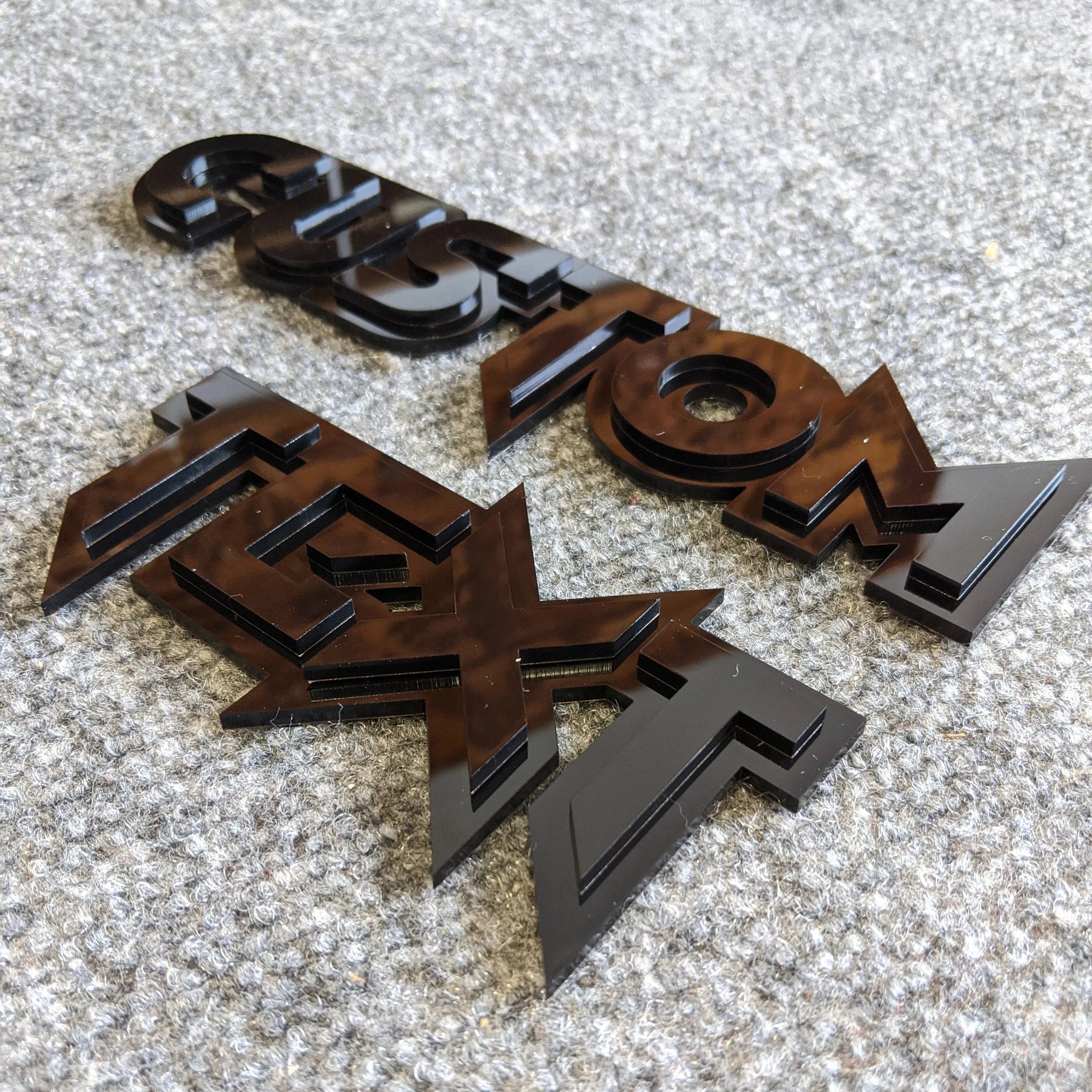 Custom Text Badge - Bold Font - Choose Your Colors