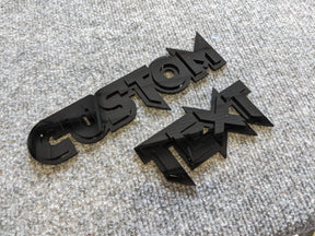 Custom Text Badge - Bold Font - Choose Your Colors