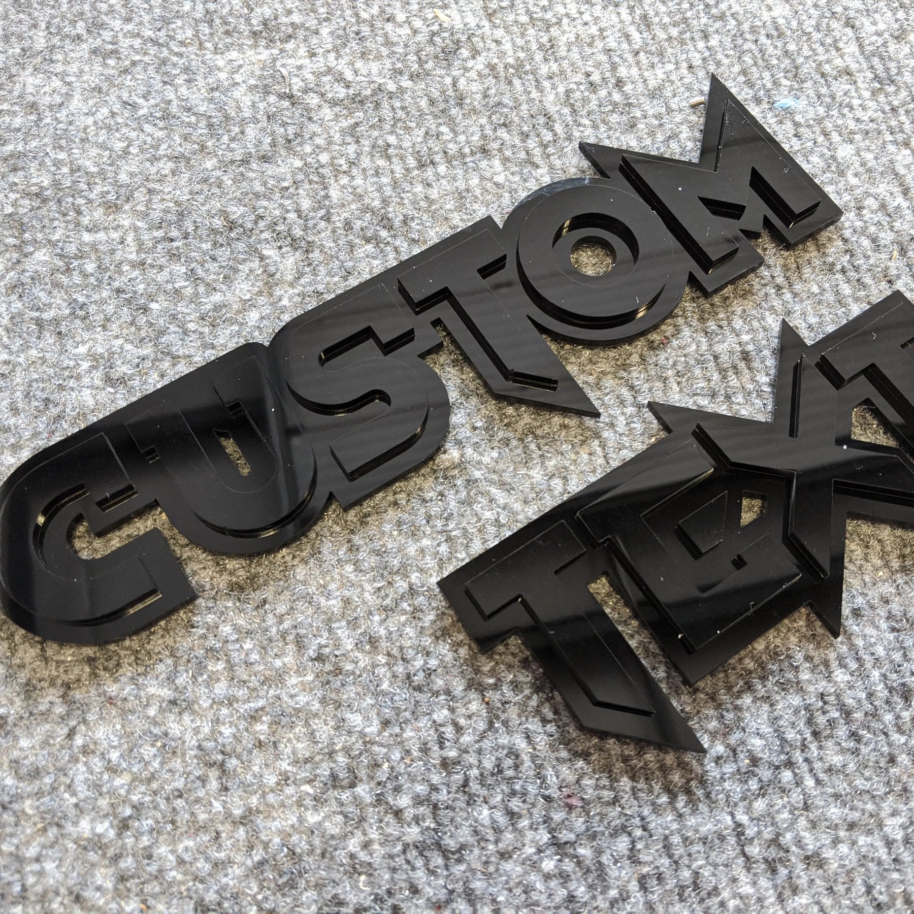 Custom Text Badge - Bold Font - Choose Your Colors