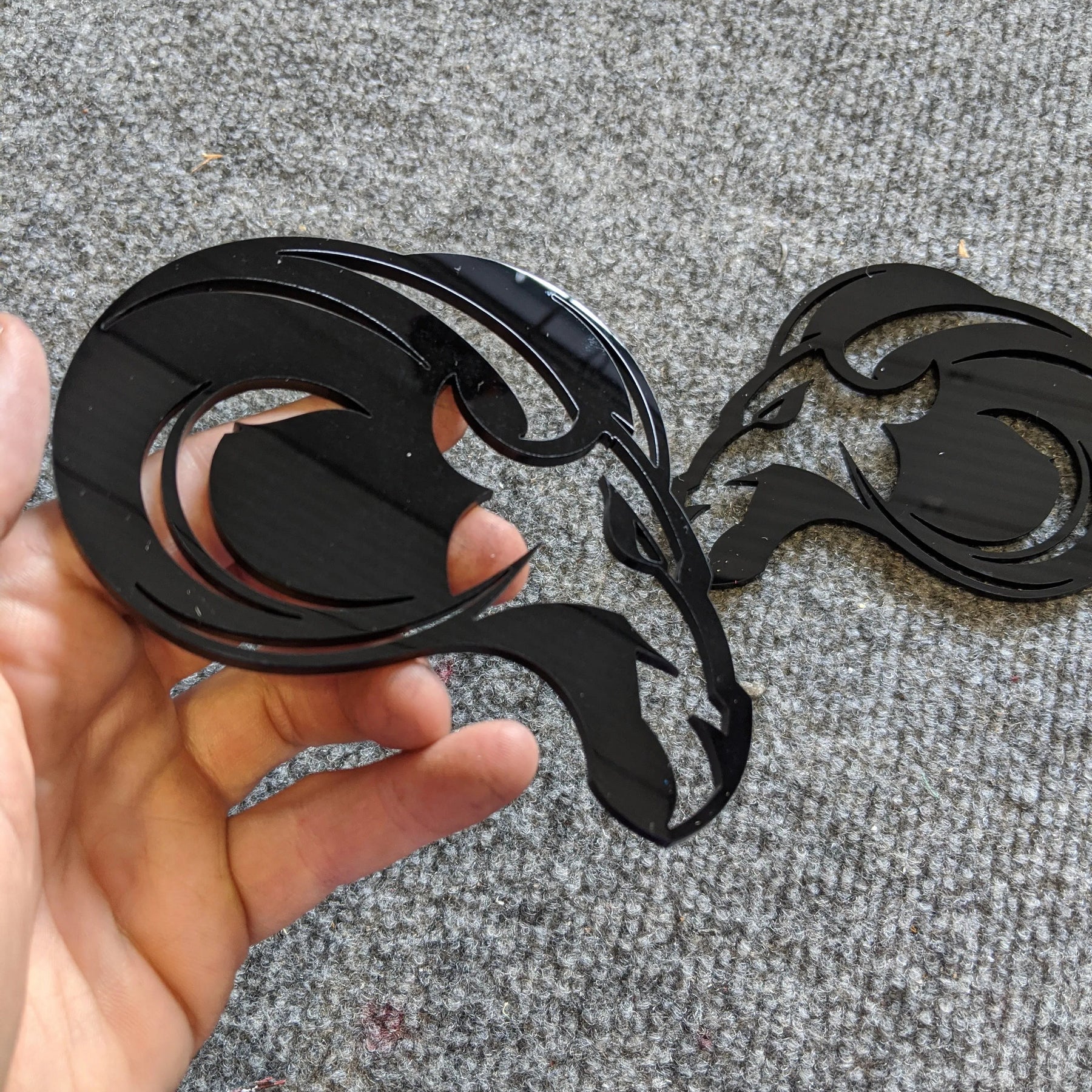 Insignias con icono de oveja - Par - Negro