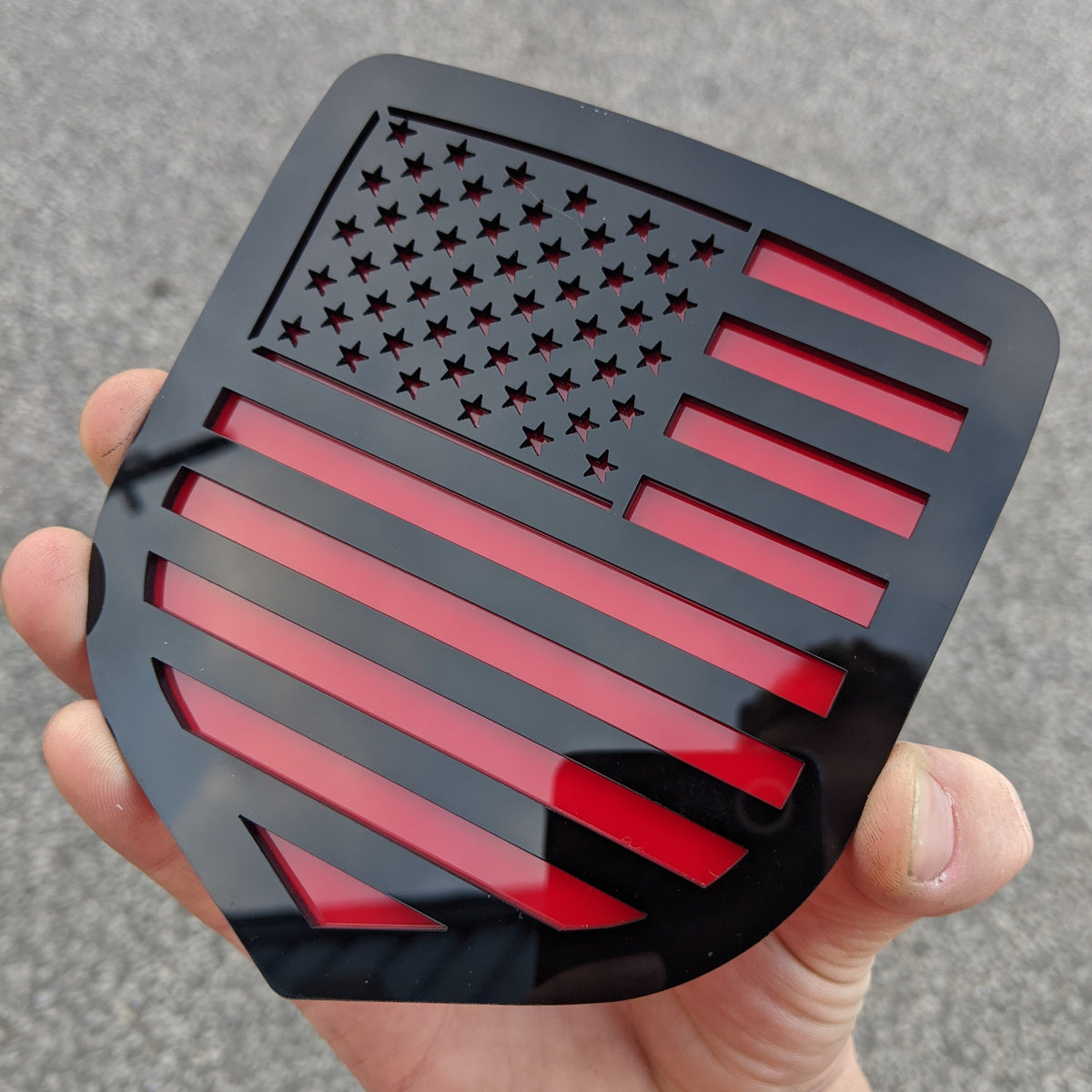 American Flag Badge - Fits 2009-2012 Dodge® Ram® Grille - 1500, 2500, 3500 - Choose Your Colors