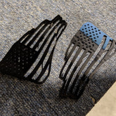 Tattered Flag Fender Badges - Pair - Universal Fit - Black