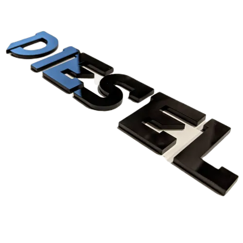 Insignia de texto personalizada - Fuente en negrita - Una capa - Negro