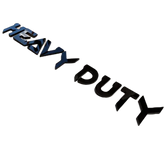 Insignia de alta resistencia - Letra en negrita - Una capa - Negro - Par
