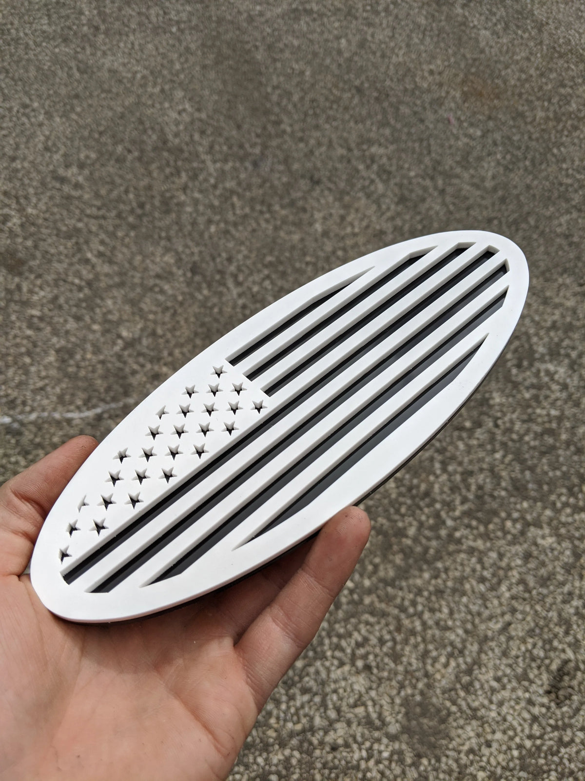 American Flag Badge - Fits 2015-2019 F150® Grille or Tailgate - White on Black