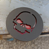 Insignia de calavera: insignia de repuesto Jeep® Trail Rated®: negro mate sobre rojo