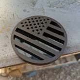 American Flag Badge - Jeep® Trail Rated® Replacement Badge - Matte Black on Black