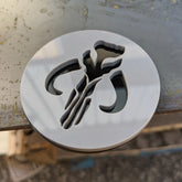 Insignia de mitosaurio: insignia de repuesto Jeep® Trail Rated®: gris sobre negro