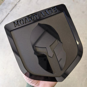 Molon Labe Badge - Fits 2009-2018 Dodge® Ram® Tailgate -1500, 2500, 3500 - Black on Matte Black
