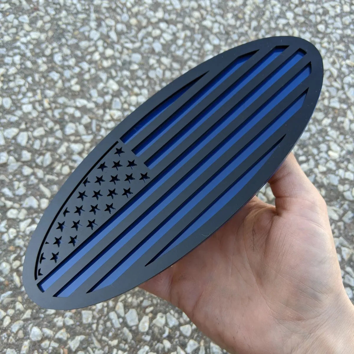 American Flag Badge - Fits 2015-2019 F150® Grille or Tailgate - Black on Blue
