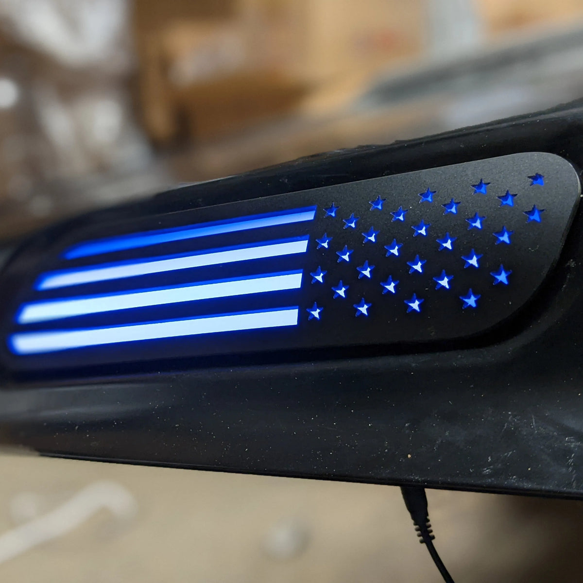 LED American Flag Hood Badges - Fits 2019+ Ram 2500/3500® - Matte Black, RGB LED