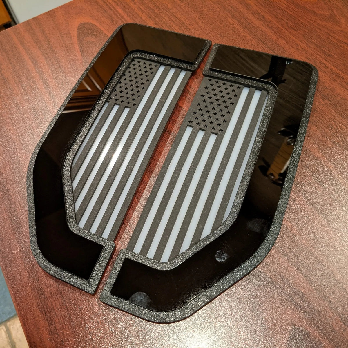 American Flag Fender Badge Set - Fits 2017-2022 Ford® F250®, F350®, F450® - Choose your Colors (Stars Left)