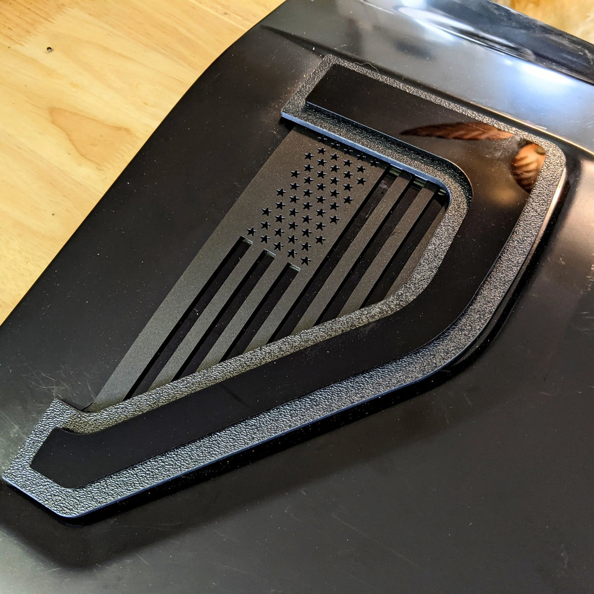 American Flag Fender Badge Set - Fits 2021+ Ford® F150® - Black (Stars Left)