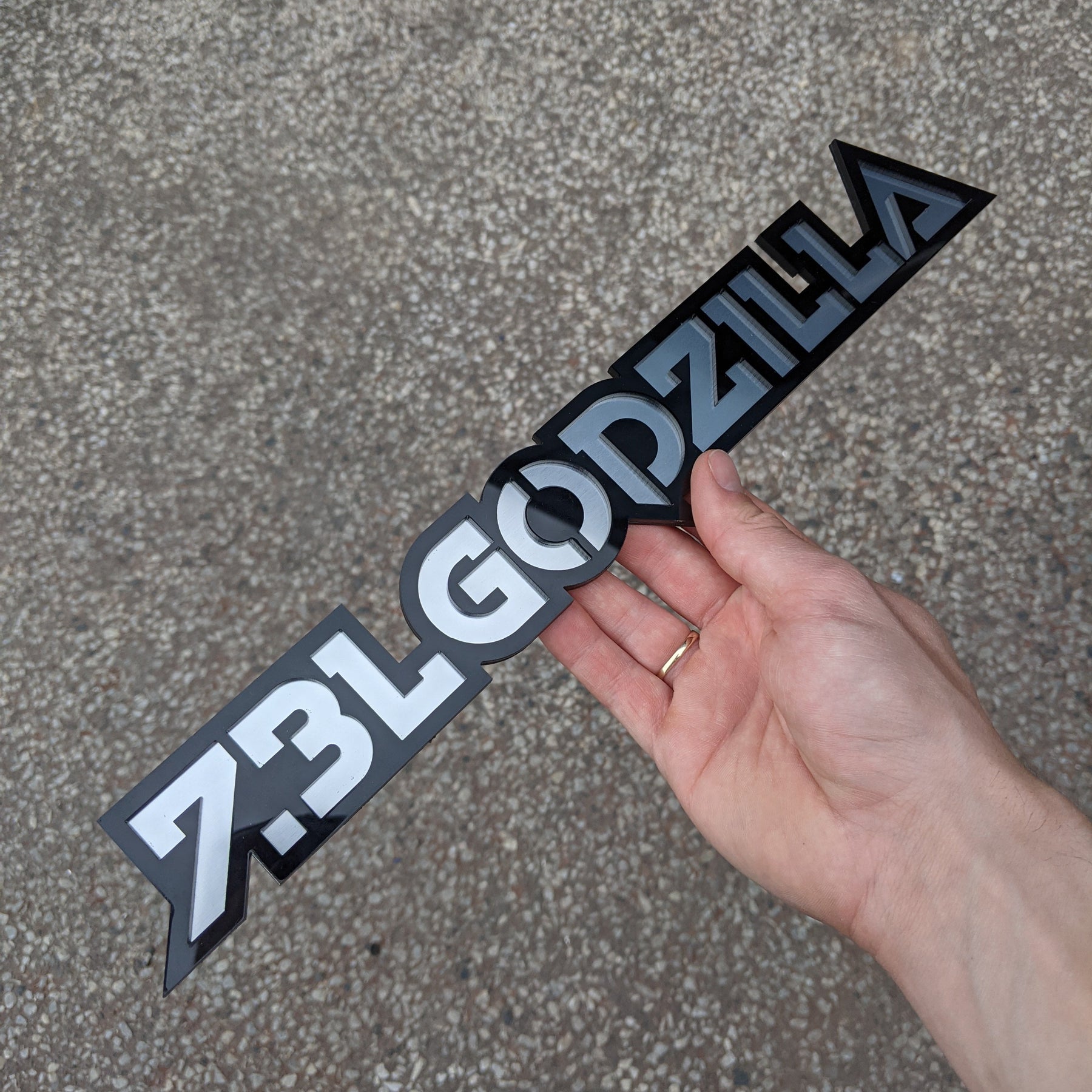 Insignias Godzilla de 7,3 l (ajuste universal), par