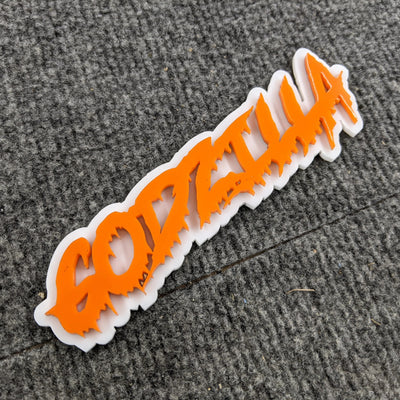 Insignia de vehículo con texto personalizado - Fuente Drip - Doble capa - Múltiples opciones de colores disponibles