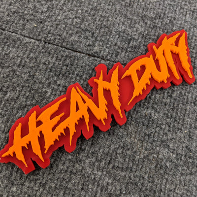 Insignia de vehículo con texto personalizado - Fuente Drip - Doble capa - Múltiples opciones de colores disponibles