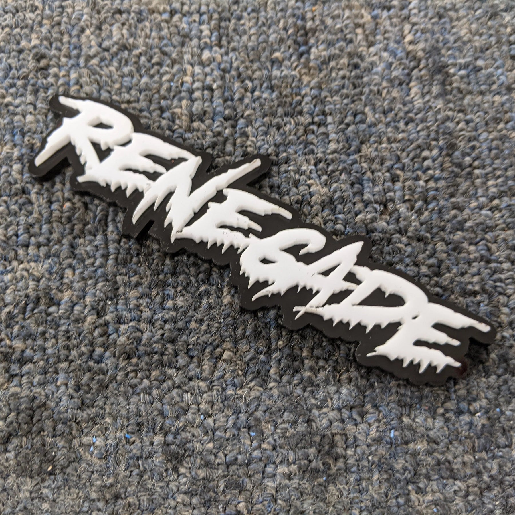 Custom Text Vehicle Badge - Drip Font - Dual Layer - Multiple Colors Choices Available