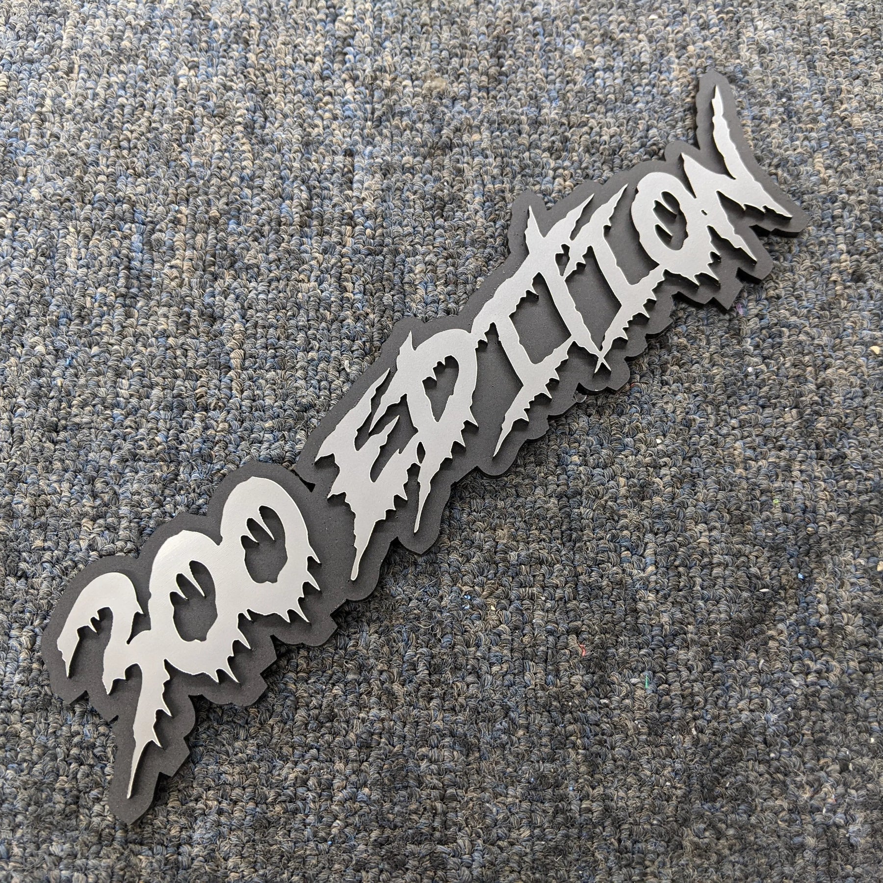 Custom Text Vehicle Badge - Drip Font - Dual Layer - Multiple Colors Choices Available