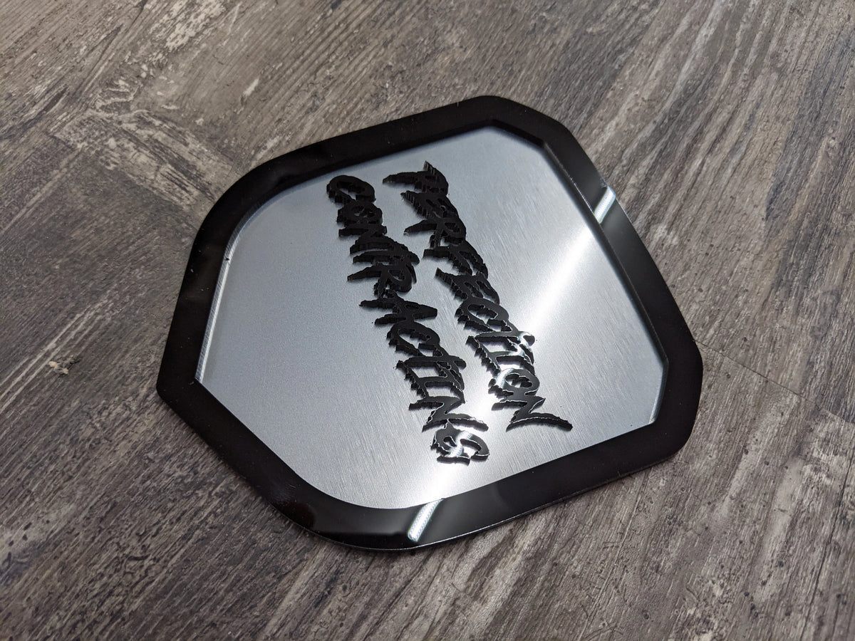 Insignia con texto personalizado Ram Shield: compatible con la parrilla Dodge® Ram® 2013-2018: 1500, 2500, 3500. Elige tus colores