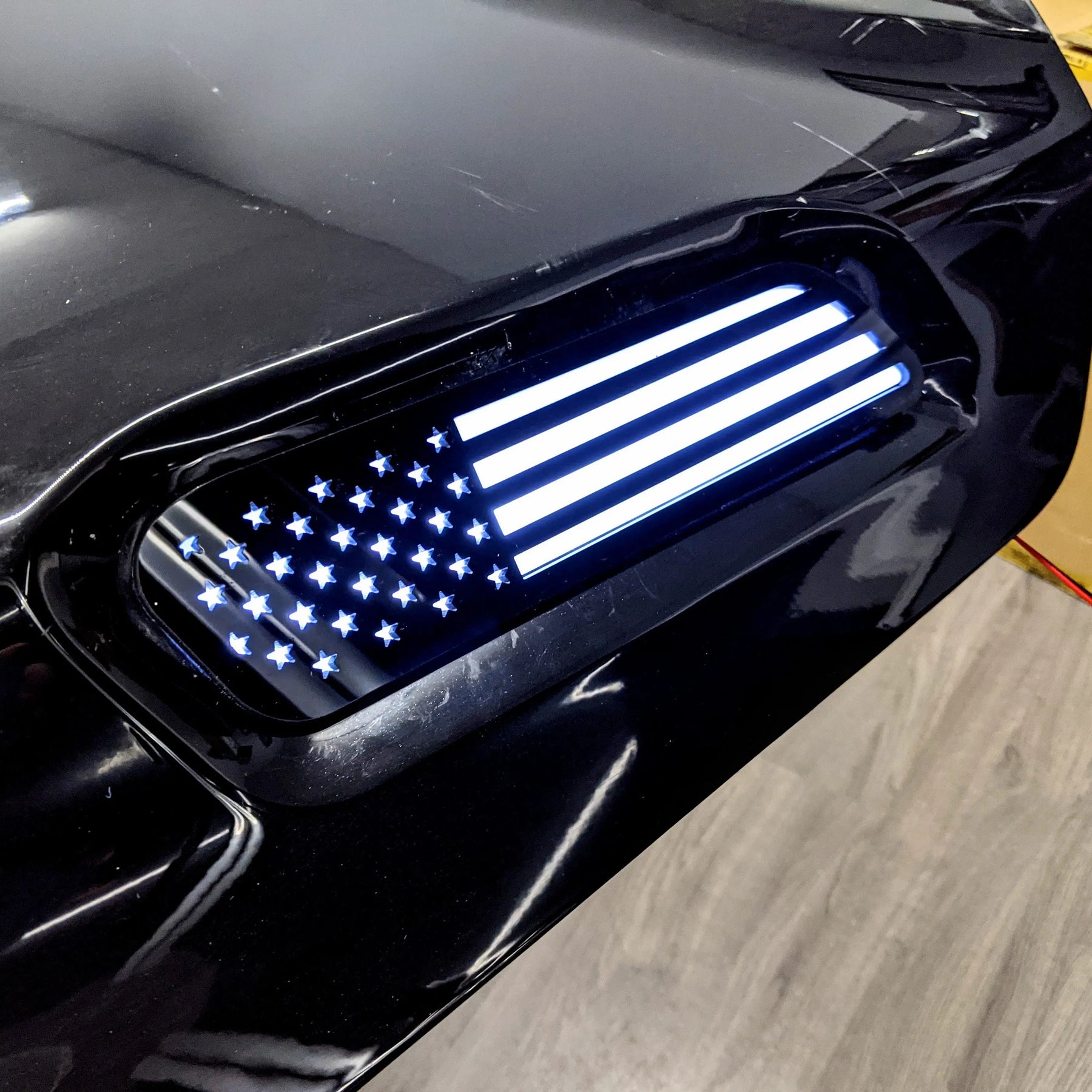 LED American Flag Hood Badges - Fits 2019-2025 Ram 1500® - Multiple Colors Available