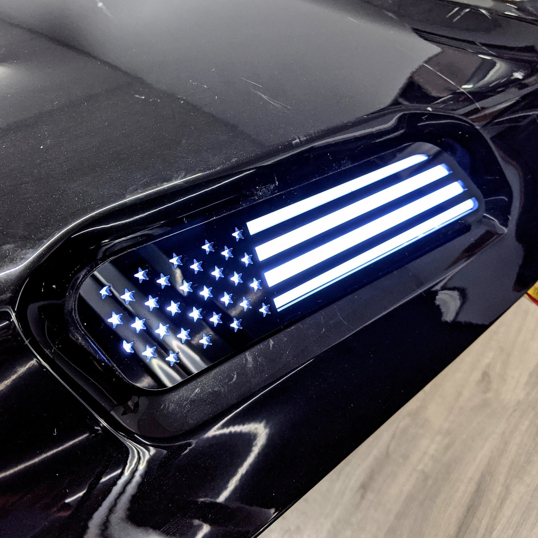 LED American Flag Hood Badges - Fits 2019-2025 Ram 1500® - Multiple Colors Available